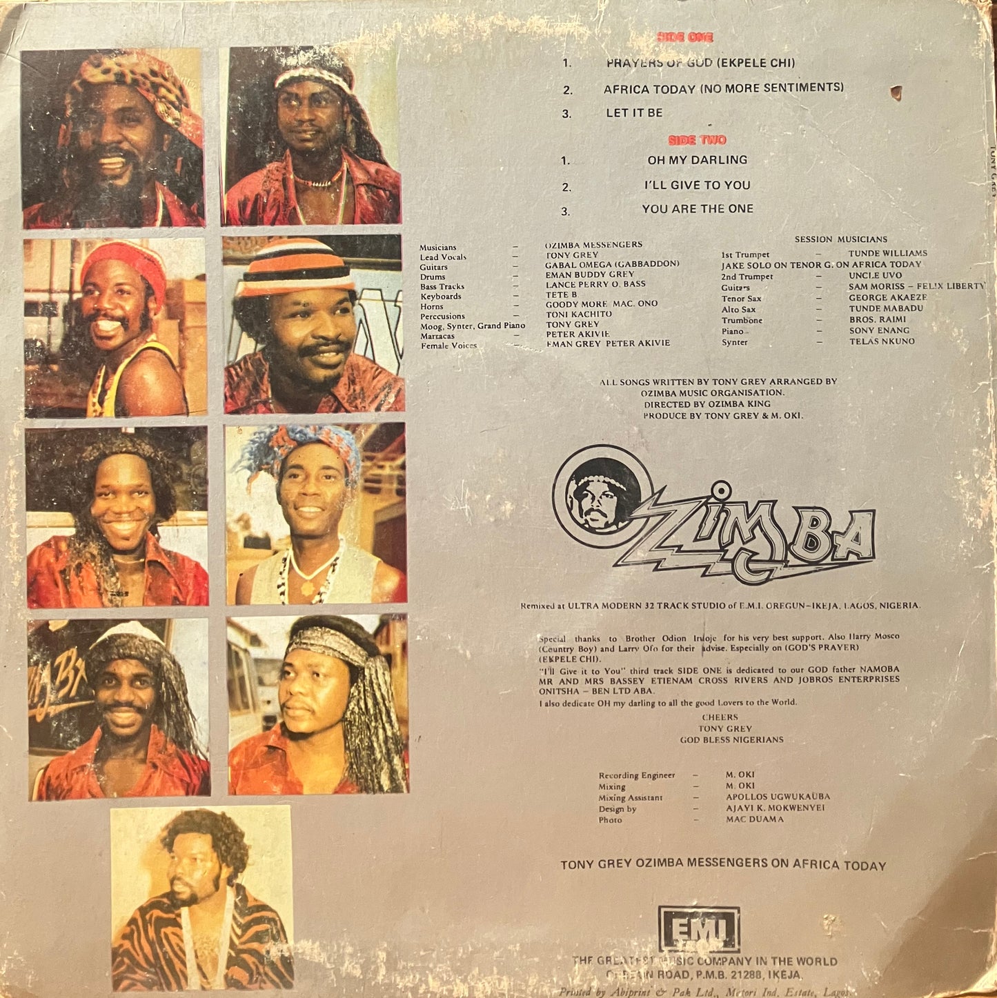 Tony Grey & The Ozimba Messengers / Oh My Darling