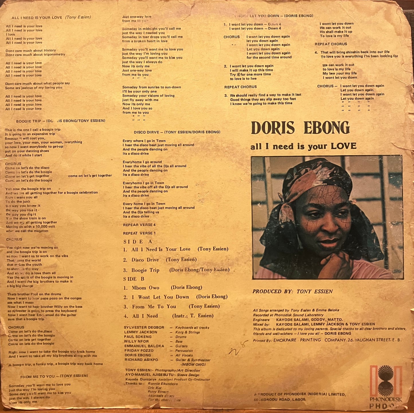 Doris Ebong / All I Need Is Your Love