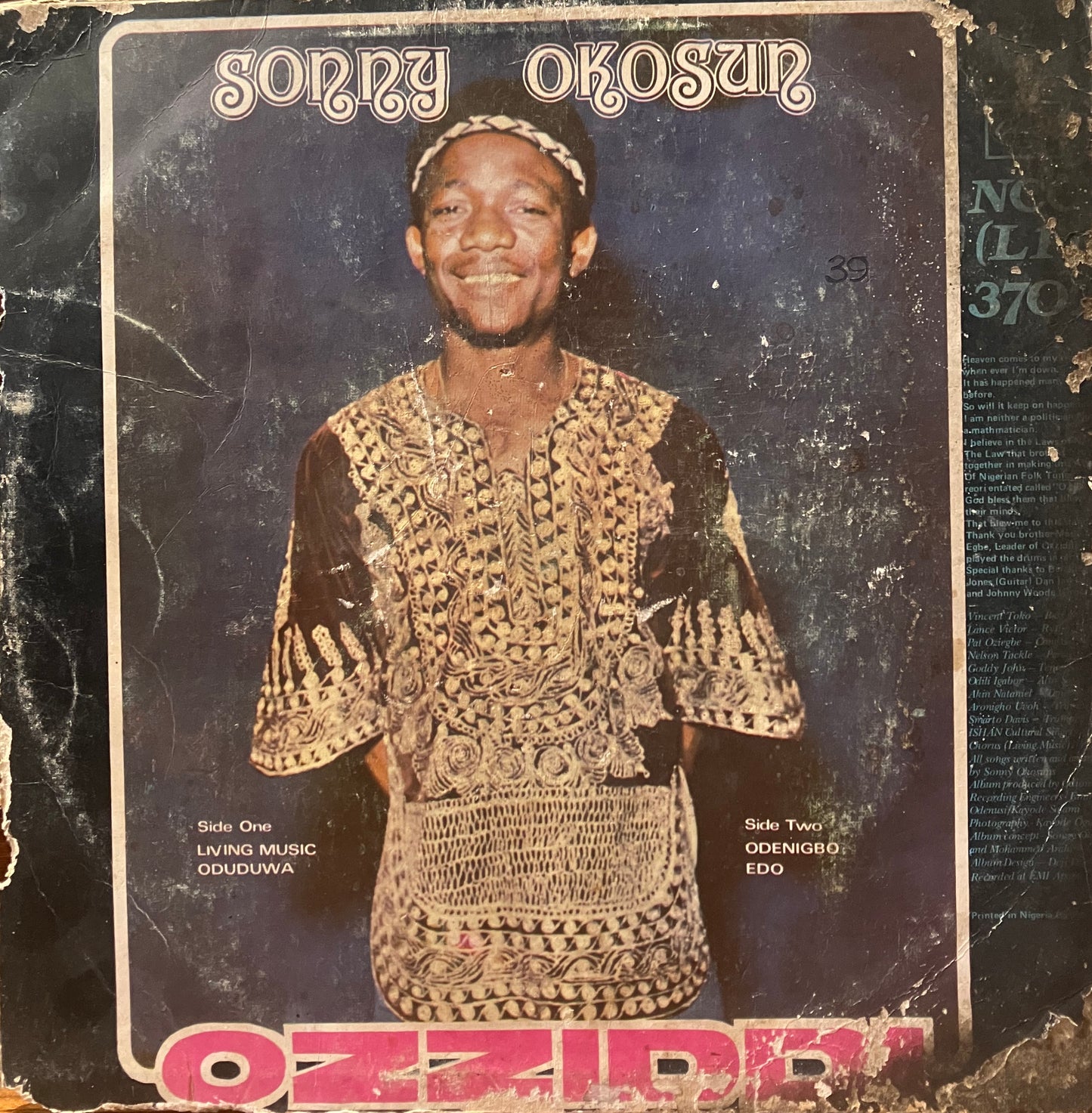Sonny Okosun "Ozziddi" / Living Music