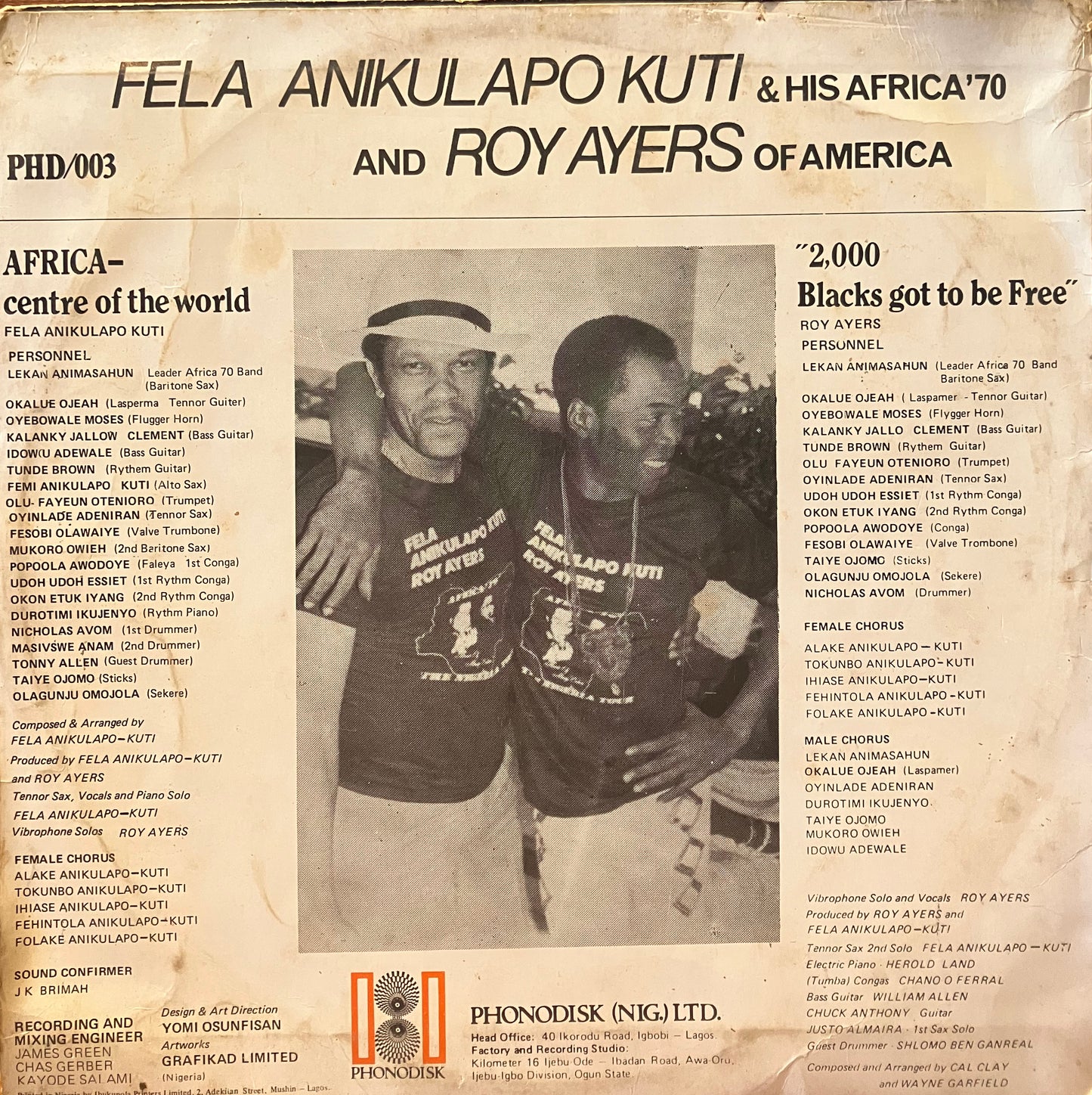 Fela Anikulapo Kuti And Roy Ayers / Music Of Many Colours